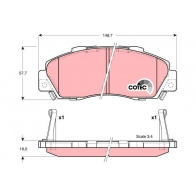 Тормозные колодки дисковые, комплект TRW GDB3177AT PQ NQKOI Acura NSX 1 (NA) Купе 3.0 R 256 л.с. 1992 – 1997