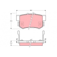 Тормозные колодки дисковые, комплект TRW I03F F GDB3191AT Acura TSX