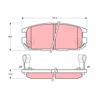 Тормозные колодки дисковые, комплект TRW VEJX DE Mitsubishi Space Wagon 4 (N8, N9) 1998 – 2004 GDB3199AT