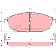 Тормозные колодки, комплект TRW 2351 8 gdb3232 6IFFA7X Hyundai Galloper (JK01) 2 1997 – 2003