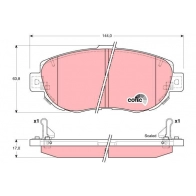 Тормозные колодки дисковые, комплект TRW Lexus SC (Z40) 2 2001 – 2010 GDB3235AT W5CEUB D