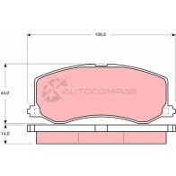 Тормозные колодки, комплект TRW Suzuki Swift S2Y6W gdb3237 2173 0