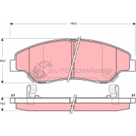 Тормозные колодки, комплект TRW gdb3241 23443 Kia Sportage 1 (NB) Кроссовер 234 42