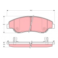 Тормозные колодки дисковые, комплект TRW Kia Sportage 1 (NB) Кроссовер I29 62C GDB3241AT