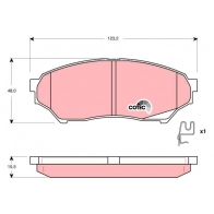 Тормозные колодки дисковые, комплект TRW M S3PH1Y GDB3270AT Mitsubishi Pajero Mini