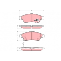 Тормозные колодки дисковые, комплект TRW 4 8OCC5T GDB3290AT Suzuki Liana (ER, RH) 1 Хэтчбек 1.6 107 л.с. 2005 – 2007