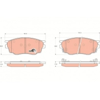 Тормозные колодки дисковые, комплект TRW Mazda 6 U4W 8CQQ GDB3309AT