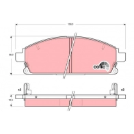 Тормозные колодки дисковые, комплект TRW GDB3312AT Nissan Serena (C24) 2 2000 – 2012 R 9YVUR3