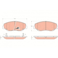 Тормозные колодки дисковые, комплект TRW GDB3325AT CB EO7 1439901446