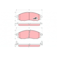 Тормозные колодки дисковые, комплект TRW RE5F BM Nissan Navara (D22) 1 Пикап 2.5 D 4x4 133 л.с. 2001 – 2025 GDB3340AT