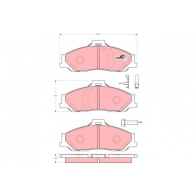 Тормозные колодки дисковые, комплект TRW GDB3353AT Ford Ranger 4 (ER, EQ) Пикап 2.5 TD 4x4 109 л.с. 1999 – 2006 DFY8N K