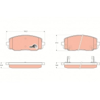 Тормозные колодки дисковые, комплект TRW 2 MA2X1 GDB3369AT Hyundai i10