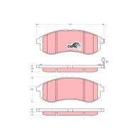 Тормозные колодки дисковые, комплект TRW CUYZR 48 GDB3380AT Mitsubishi L200 3 (K7T, K6T) Пикап 2.5 TD 4WD (K74T) 133 л.с. 2001 – 2007