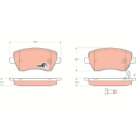 Тормозные колодки дисковые, комплект TRW 31G2 1 1439901476 GDB3396AT