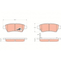 Тормозные колодки дисковые, комплект TRW Nissan Pathfinder (R51) 3 2005 – 2012 GDB3405AT AADGO4 1
