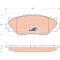 Тормозные колодки дисковые, комплект TRW Lexus IS H2V1 RF4 GDB3410DT