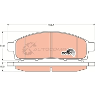 Тормозные колодки, комплект TRW gdb3435 Mitsubishi L200 2452 9 24530