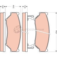 Тормозные колодки, комплект TRW Suzuki Grand Vitara (FT, HT) 1 Кроссовер 2.7 4x4 (JA 627) 173 л.с. 2001 – 2003 21908 gdb3436 2 1907