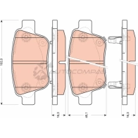 Тормозные колодки, комплект TRW Toyota Previa 23621 23 620 gdb3456