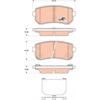 Тормозные колодки дисковые, комплект TRW Hyundai i20 (PB) 1 2008 – 2015 Z218 H9 GDB3474AT