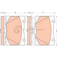 Тормозные колодки, комплект TRW gdb3498 R3J8W 2511 7 Honda Legend 4 (KB) 2004 – 2013