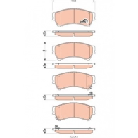 Тормозные колодки дисковые, комплект TRW Mazda 6 (GH) 2 Универсал 2.2 MZR CD 185 л.с. 2008 – 2011 GDB3501AT 4Y HOWO