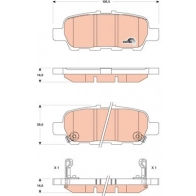 Тормозные колодки дисковые, комплект TRW Nissan Juke (F15) 1 Кроссовер GDB3508AT 7BUIMW 0