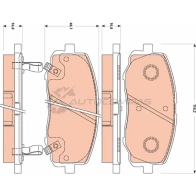 Тормозные колодки, комплект TRW 24 275 Hyundai i20 (PB) 1 2008 – 2015 24910 gdb3510