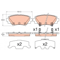 Тормозные колодки дисковые, комплект TRW JJ RLK Mazda 3 GDB3593AT