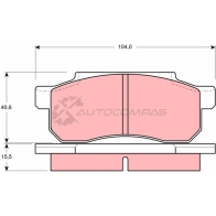 Тормозные колодки, комплект TRW 1529312 2 1005 gdb361 9E2GH7D