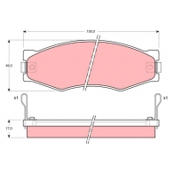 Тормозные колодки дисковые, комплект TRW Nissan Cedric GDB367AT LNFSNB 9