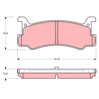 Тормозные колодки дисковые, комплект TRW Mazda MX-3 (EC) 1 Купе 1.8 i V6 133 л.с. 1992 – 1994 VMIG L GDB375AT