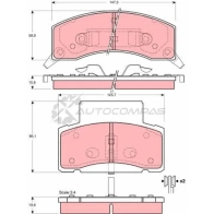 Тормозные колодки, комплект TRW LTE X1P 3322937185955 Dodge Ram 2500 2 (BE, BR) Пикап 5.9 4x4 250 л.с. 1993 – 2001 gdb4066