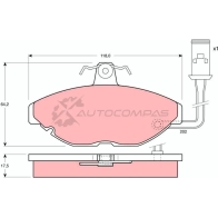 Тормозные колодки, комплект TRW gdb428 1529499 21085 2 1084
