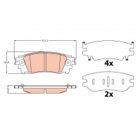 Тормозные колодки дисковые, комплект TRW GDB4459DT Toyota Alphard (AH30) 3 Минивэн 3.5 (GGH30W) 275 л.с. 2015 – наст. время Z9 0NT6X