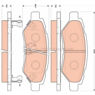 Тормозные колодки, комплект TRW 24547 Cadillac CTS 2 (GM S2) Седан 2454 6 gdb4602