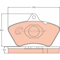 Тормозные колодки, комплект TRW 2958 2 Toyota Corolla (E150) 10 Седан 1.8 VVTi (ZRE142) 140 л.с. 2010 – 2024 MBBP0 gdb5080