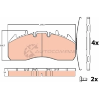 Тормозные колодки, комплект TRW 2 9174 Fiat Brava (182) 1 Хэтчбек 1.2 16V 80 82 л.с. 1998 – 2002 3DPMY1U gdb5096