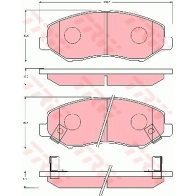 Тормозные колодки дисковые, комплект TRW 1216934797 X6GU K GDB7035 3322937301409