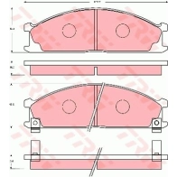 Тормозные колодки дисковые, комплект TRW 5GXW 6 Nissan Navara (D22) 1 Пикап 2.5 D 4x4 133 л.с. 2001 – 2025 GDB7036 3322937301416