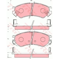 Тормозные колодки дисковые, комплект TRW 3322937301423 FI 0MND Nissan Avenir GDB7037