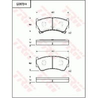 Тормозные колодки дисковые, комплект TRW GDB7044 1216934935 3322937301492 BY9P ZX