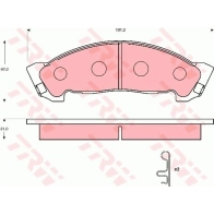 Тормозные колодки дисковые, комплект TRW 3322937301911 1216935249 GDB7087 L1EQS UW