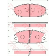 Тормозные колодки дисковые, комплект TRW KCX QM 3322937302123 1216935511 GDB7104