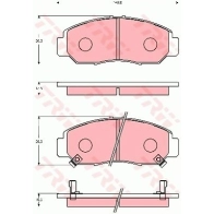 Тормозные колодки дисковые, комплект TRW YD 9RE GDB7182 1198155889 3322937302857