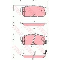 Тормозные колодки дисковые, комплект TRW FSM0 O GDB7184 Nissan Avenir 3322937302871