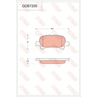 Тормозные колодки дисковые, комплект TRW GDB7200 Toyota Avalon (XX10) 2 Седан T YHG91 3322937304011