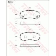 Тормозные колодки дисковые, комплект TRW TGDMX V GDB7244 3322937303472 1216935915