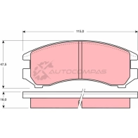 Тормозные колодки, комплект TRW 213 44 Suzuki Swift gdb731 O2GBN