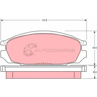 Тормозные колодки, комплект TRW 1529670 gdb745 4TJO8 200 98 - Изображение 1
